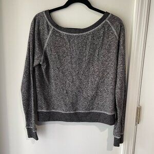 Pimatee Gray off the shoulder Scoop long sleeve sweater size s